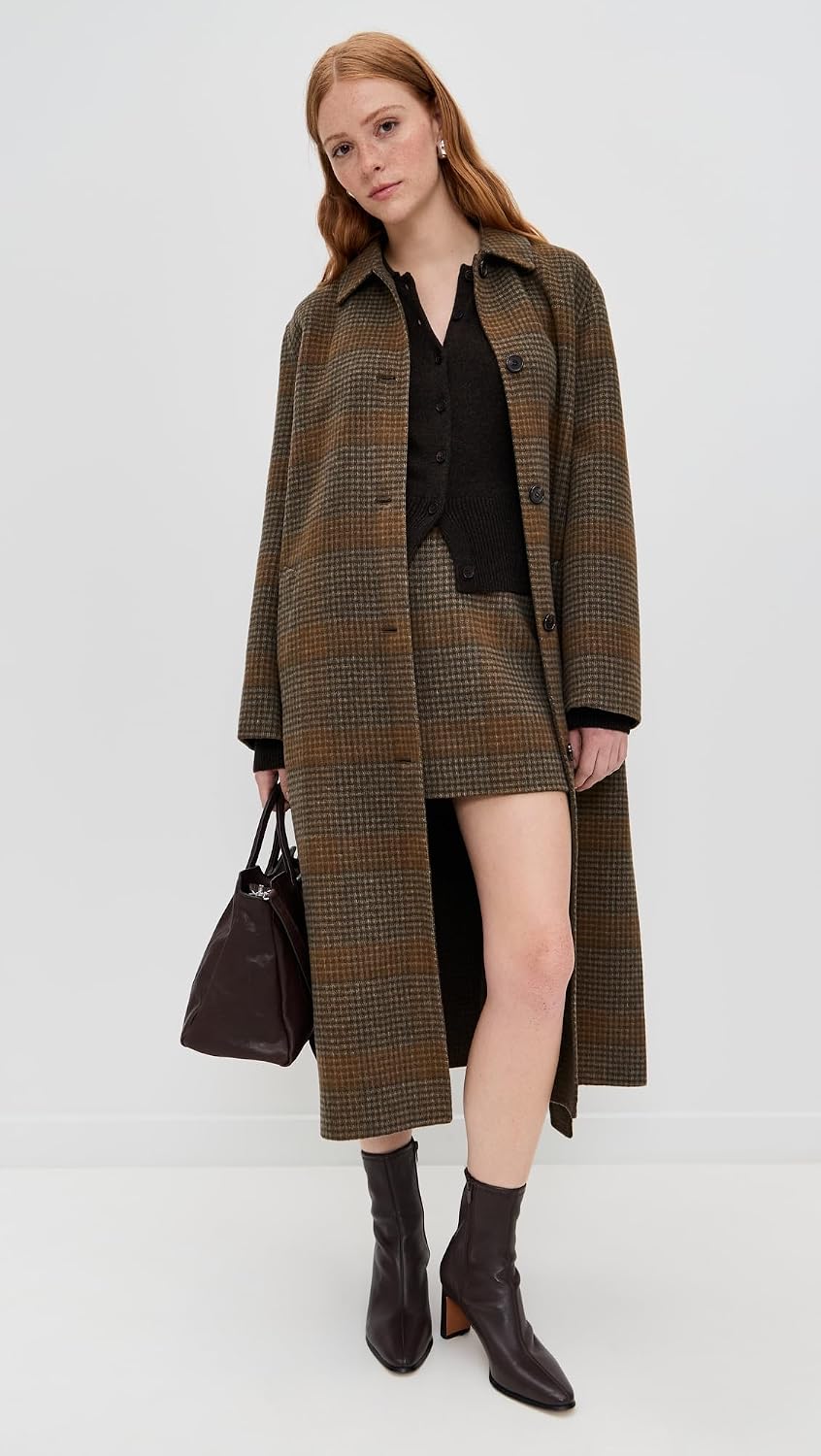 Theory Women's Plaid Mini Skirt