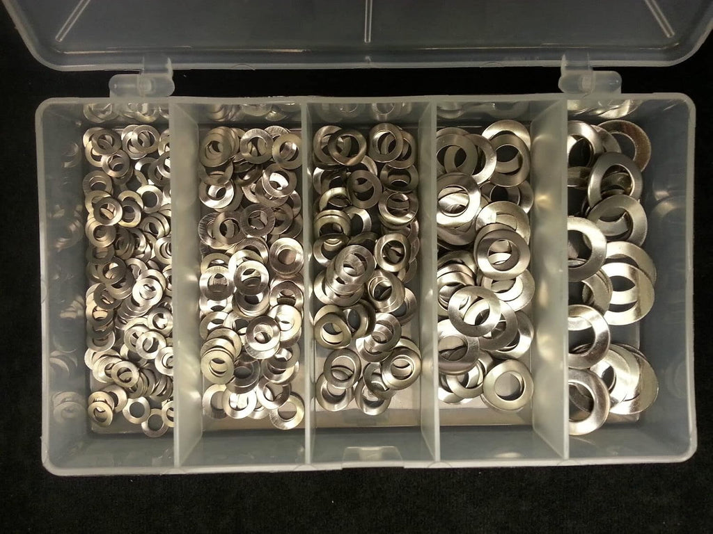 #8, #10, 1/4, 5/16, 3/8 Wave Washer Assortment 18-8 Stainless Steel 137A Model-FRF-862
