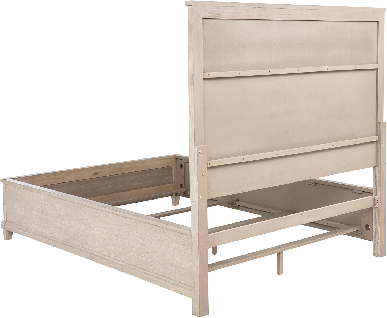 Coaster Home Furnishings - Pembroke - Wood - 5-Piece Bedroom Set with Molding Details, Nailhead Trim, Tapered Legs and Cable Access - Bedroom - Queen Size - Washed Oak - 215921Q-S5