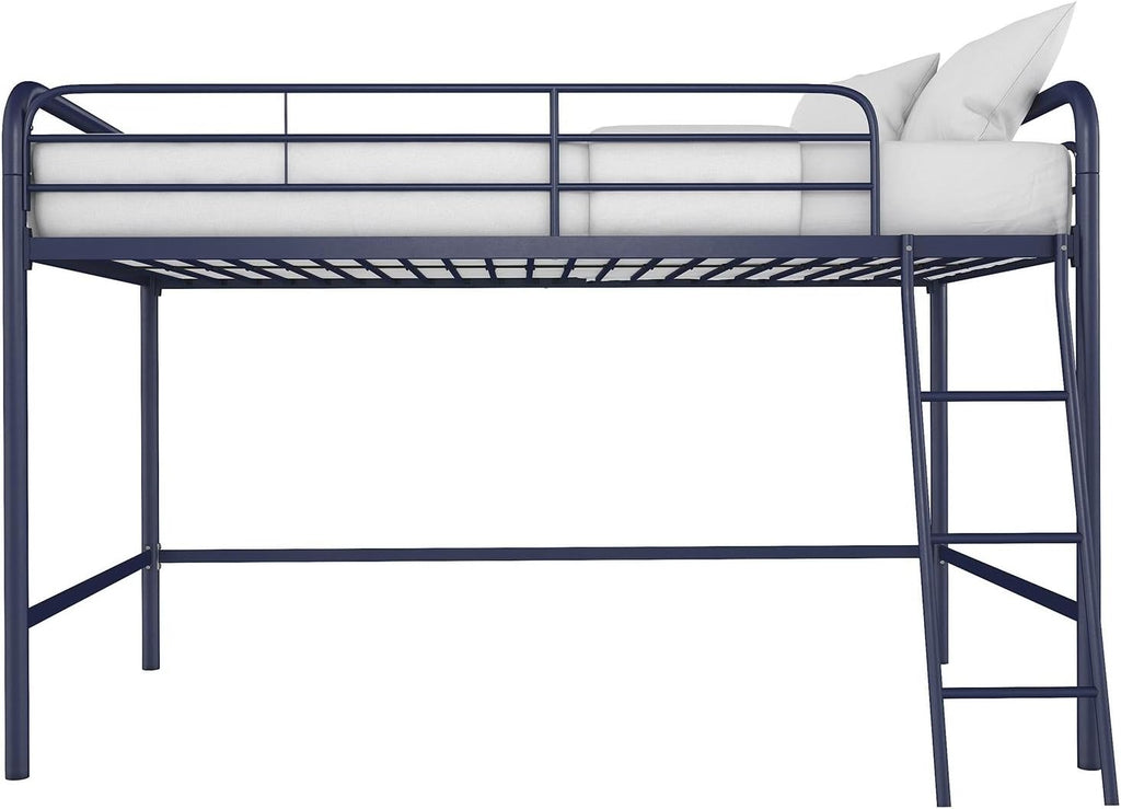 DHP Jett Junior Twin Metal Loft Bed, Navy