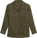 Theory Women's Linen Notch Shirt