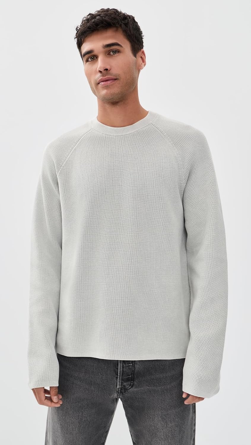 Theory Men's Washed Crew Neck Sweater