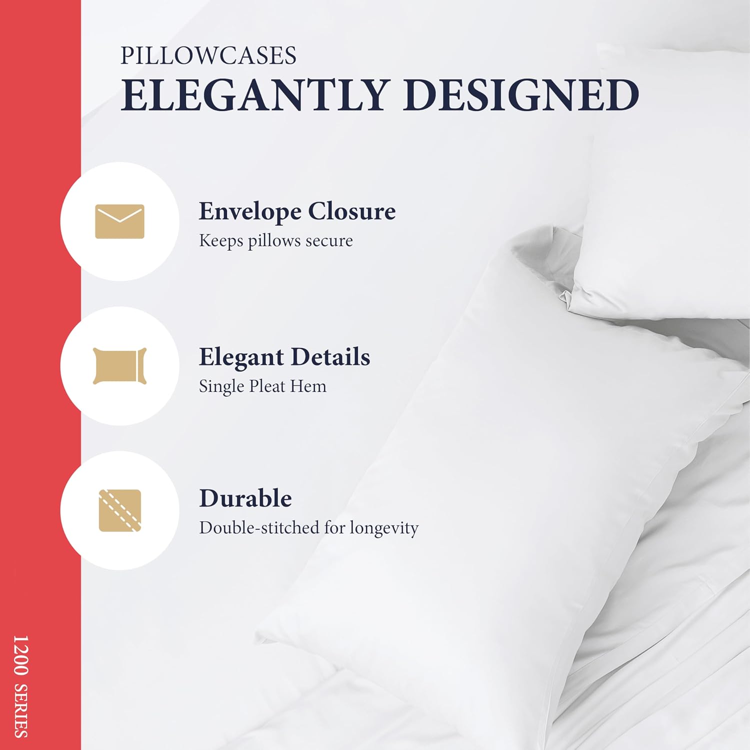100% Egyptian Cotton Queen Size Sheets Set - Luxury 1200 Series Signature Collection Egyptian Cotton Sheet (4 PC, White), Soft Cooling, Sateen Weave, 17' Deep Pocket Hotel Bed Set