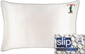 slip The Original Queen Pure Silk Pillow Case - 100% Pure 22 Momme Mulberry Silk - Queen Standard Size - Anti-Aging, Anti-BedHead, Anti-Sleep Crease, Initial Collection: Letter T (20' x 30')