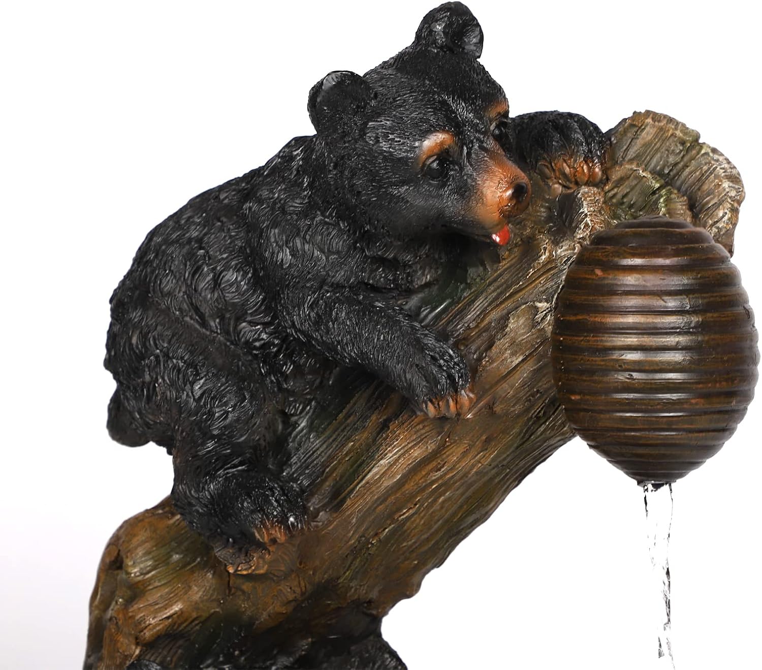 Ferrisland Outdoor Fountain Black Bears Garden Water Fountain Outdoor Water Feature Resin for Garden Patio Yard Deck Home Lawn Porch House Relaxation Exterior Balcony