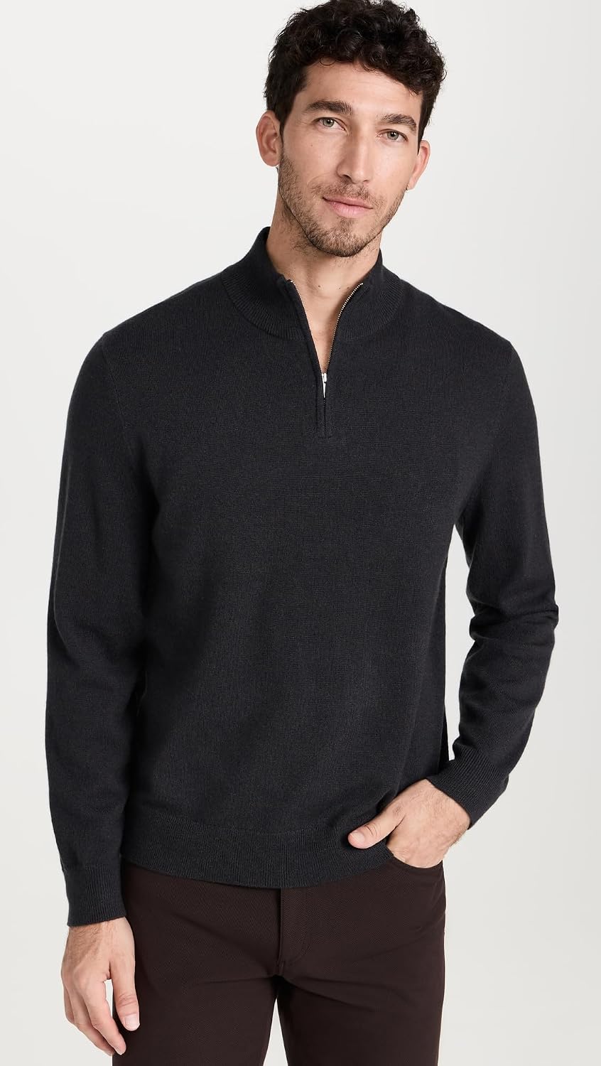 Theory Men's Hilles Cashmere Quarter Zip Sweater