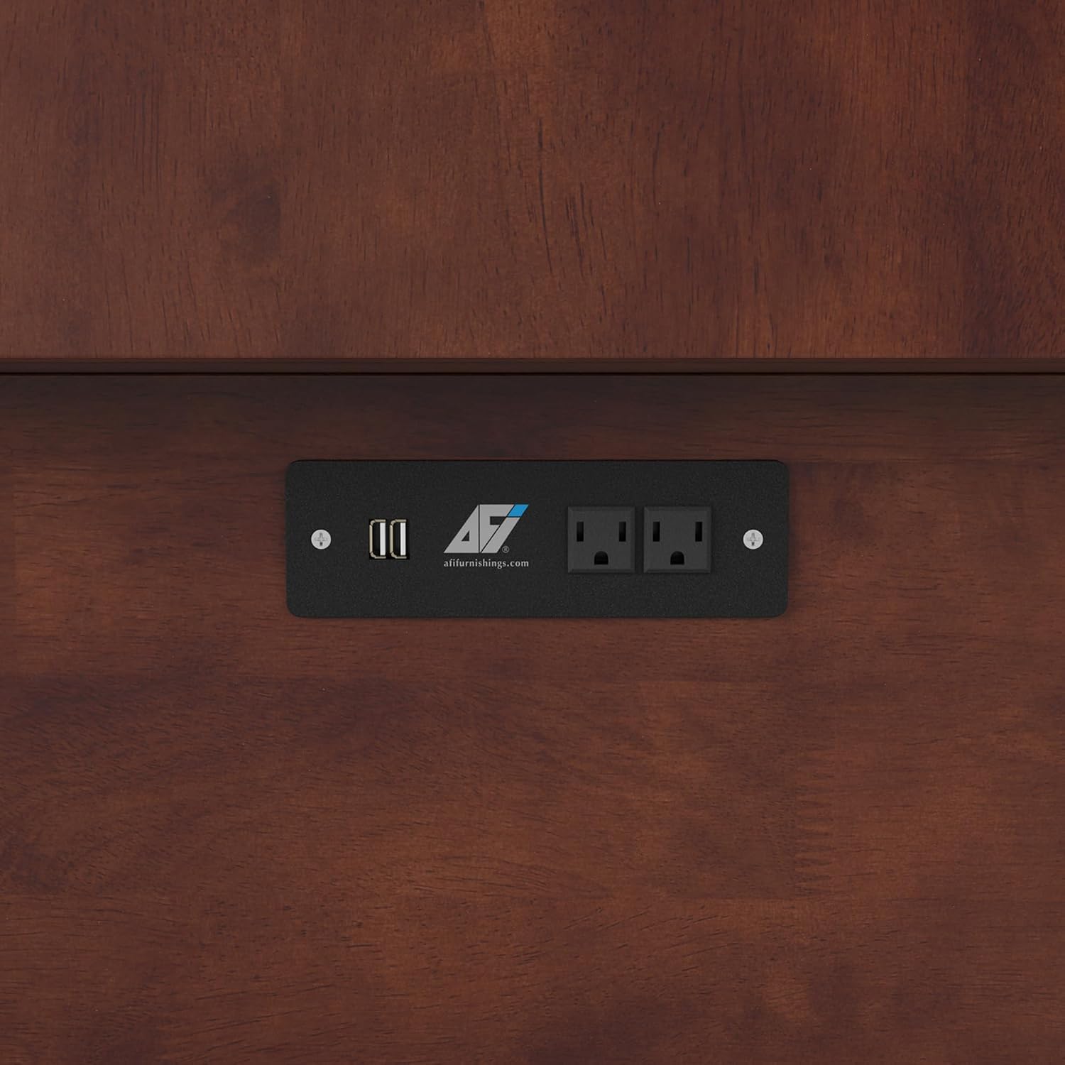 AFI, Nantucket Twin Murphy Bed Chest with Mattress, Storage Drawer, and Built-in USB Charger, Walnut