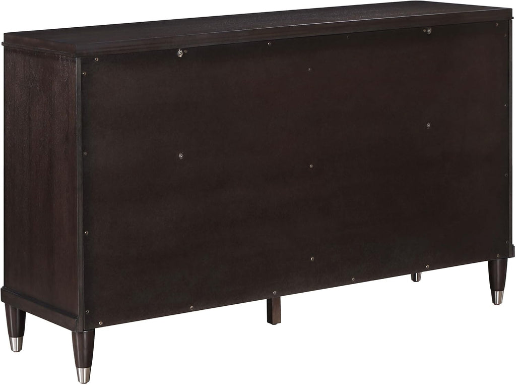 Coaster Home Furnishings Emberlyn Mid-Century Modern 5-Piece Bedroom Set Queen Size Four-Poster Bed Frame 84-inch Headboard Brown 223061Q-S5