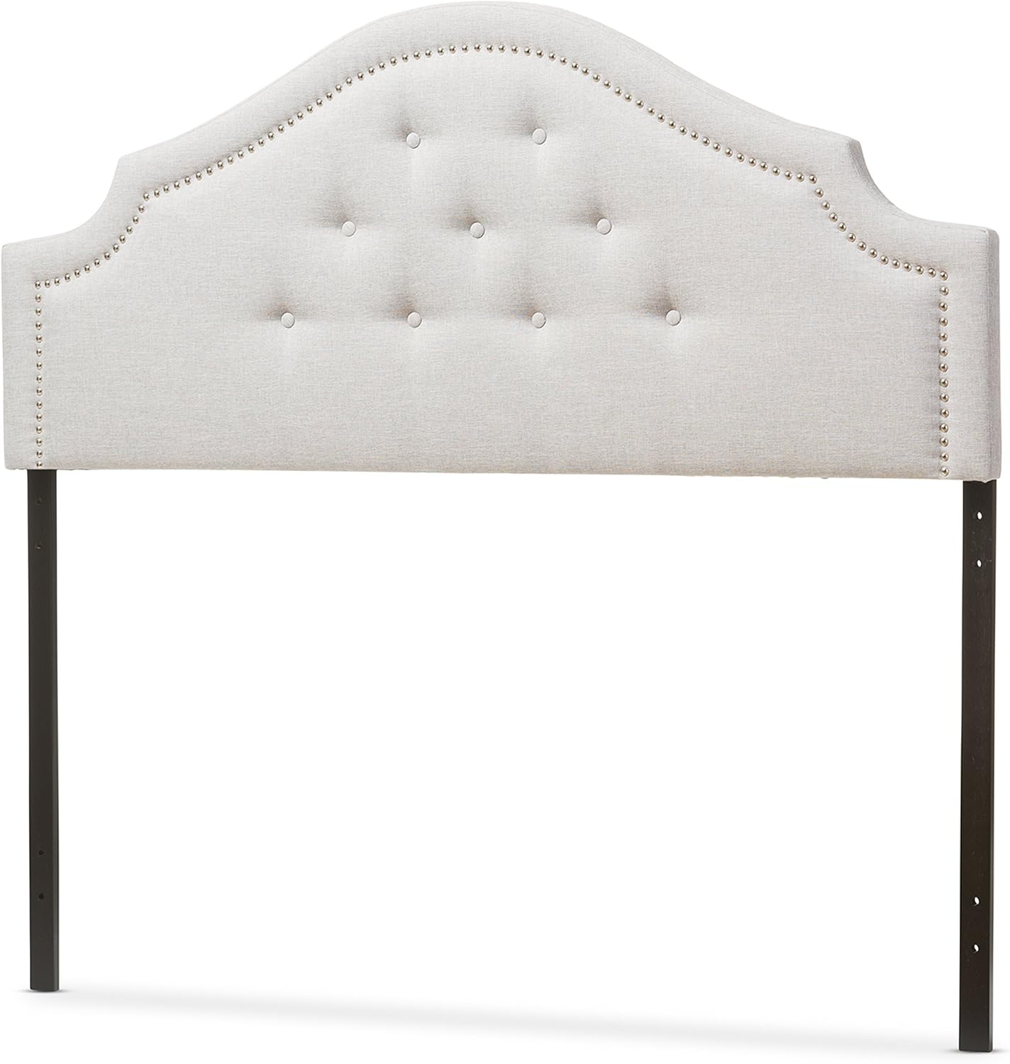 Baxton Studio Cora Modern and Contemporary Greyish Beige Fabric Upholstered Full Size Headboard