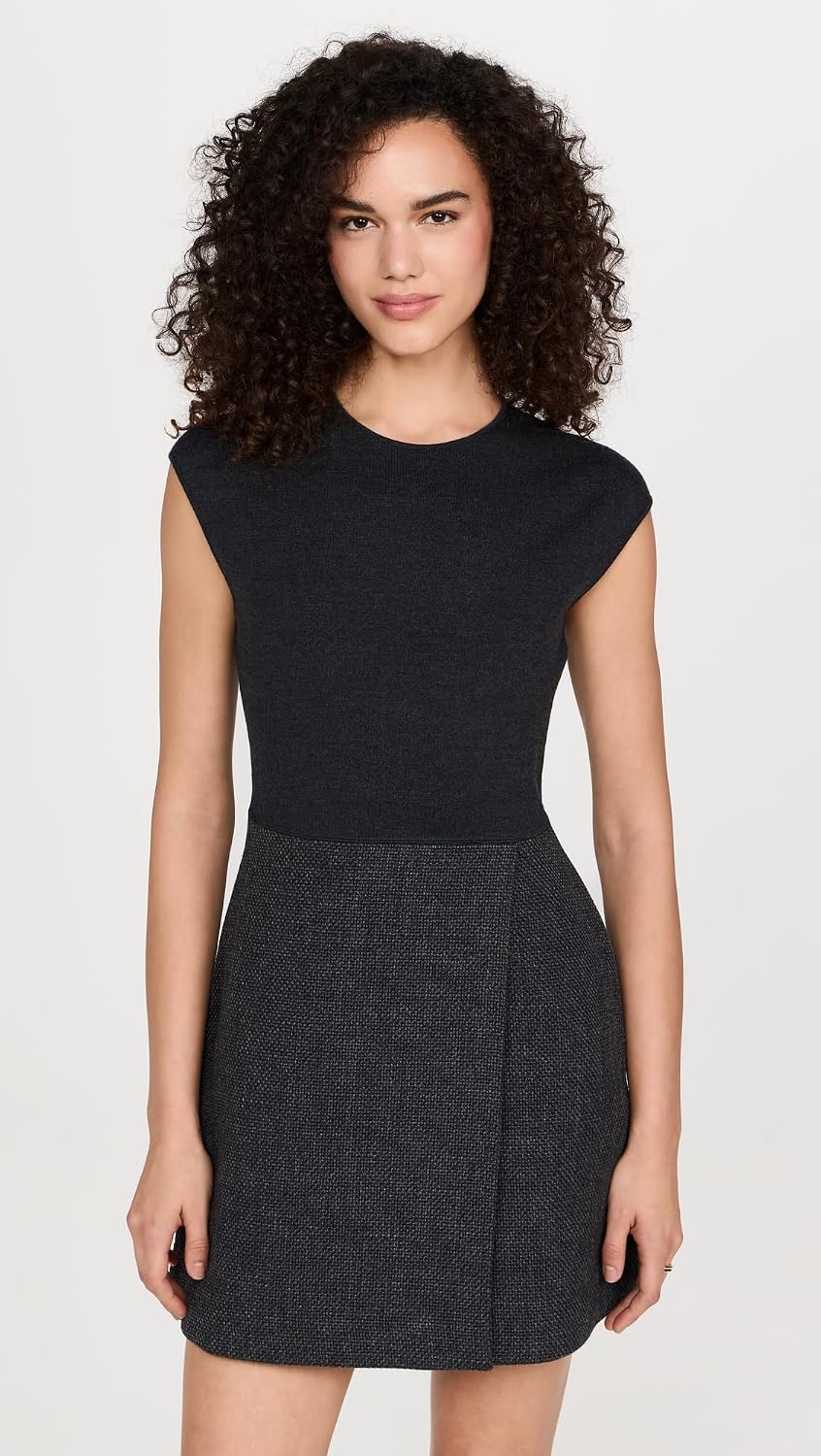 Theory Women's Wrap Skirt Combo Mini Dress