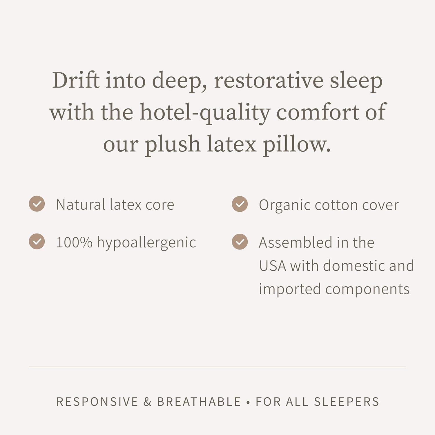 Saatva Latex Pillow - Standard Loft (4' - 5') - Hypoallergenic Pillow with Shredded Latex Core - Breathable - Machine Washable Organic Cotton Cover - King (34'x18') 1 Pack