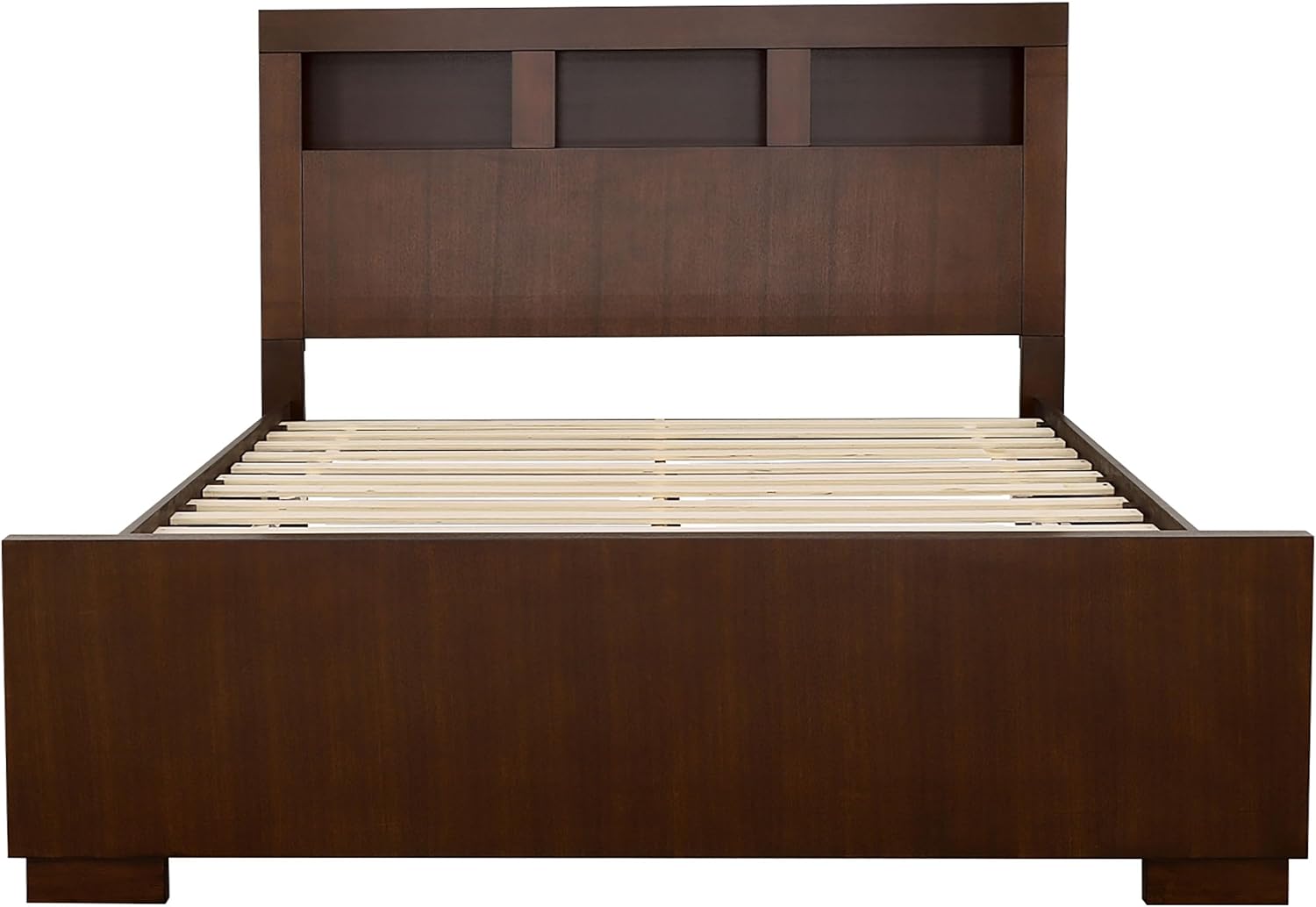 Coaster Home Furnishings Jessica Contemporary 5-Piece Bedroom Set Eastern King Size LED Storage Bookcase Bed Frame 47-inch Headboard Cappuccino 200719KE-S5