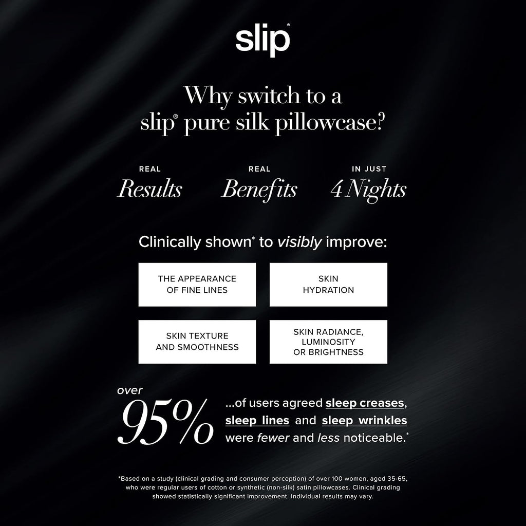 slip The Original Queen Pure Silk Pillow Case - 100% Pure 22 Momme Mulberry Silk - Queen Standard Size - Anti-Aging, Anti-BedHead, Anti-Sleep Crease, Initial Collection: Letter X (20' x 30')
