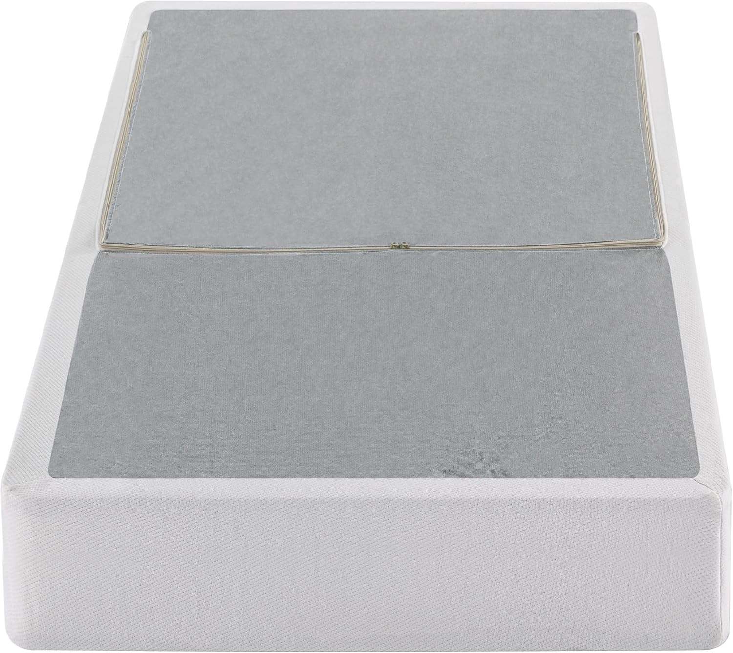 ZINUS 9 Inch Box Spring with Cover, No Assembly Mattress Foundation, Sturdy Metal Structure, Twin XL, White
