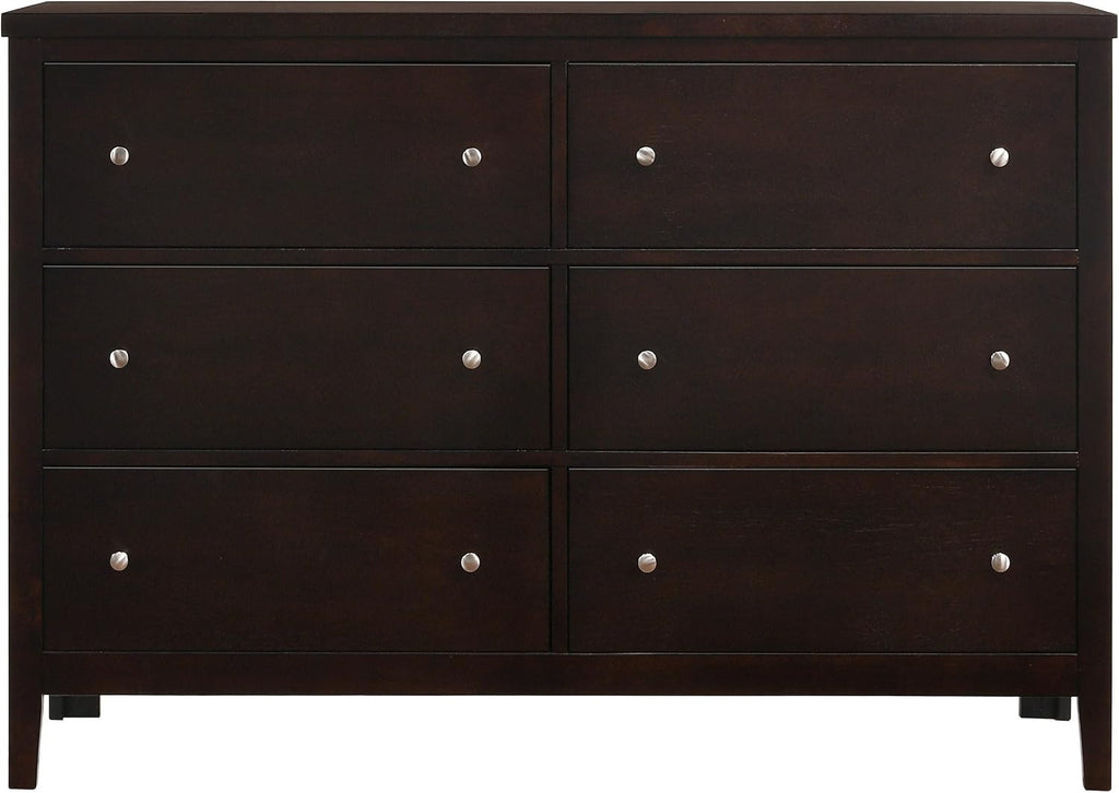 Coaster Home Furnishings Carlton Contemporary 5-Piece Bedroom Set Leatherette Upholstered Queen Size Panel Bed Frame 51-inch Headboard Cappuccino 202091Q-S5