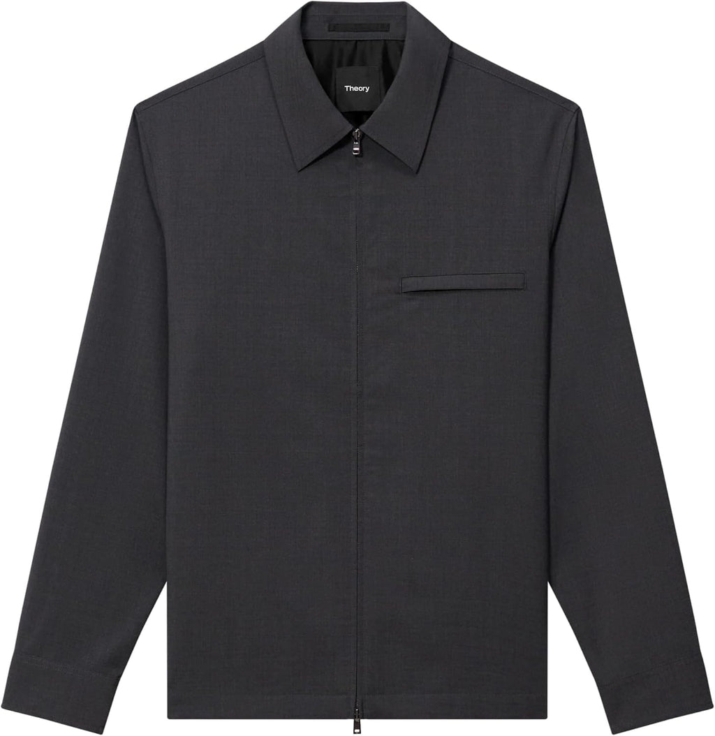 Theory Men's Overshirt Travel Jacket in Motion Wool
