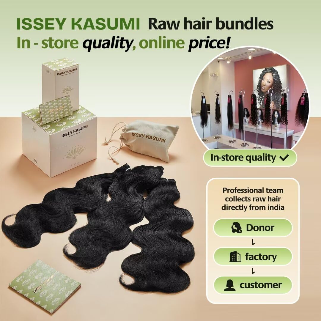 Body Wave Bundles Human Hair,100% Unprocessed Indian Raw Hair Single Bundle(6 Inch),Triple The Lifespan Over Regular Virgin Hair,No Tangle,No Shedding,Keep Soft and Silky After Multiple Washes