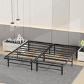 BestMassage | King Bed Frame | Metal | Heavy Duty Steel Slats with 12 Legs | Foldable | Sturdy, No Box Spring Needed | Easy to Assemble with Under-Bed Storage | Furniture for Home, Dorms
