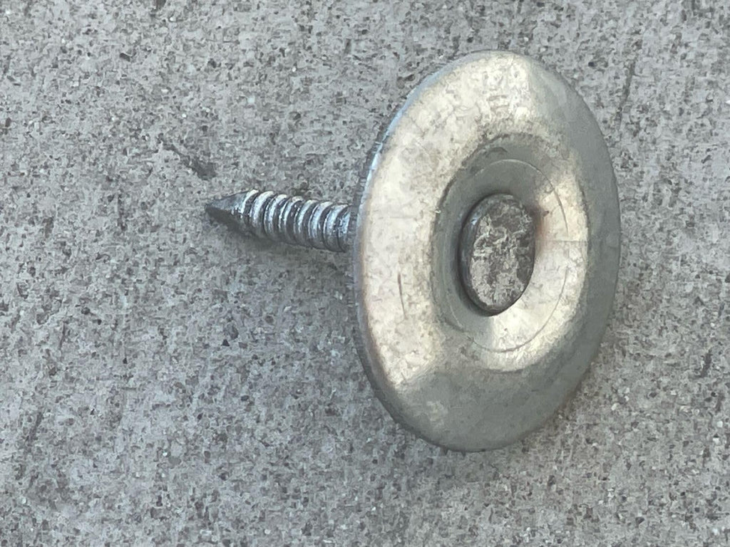 Sandbaggy 1' Metal Cap Fluted Masonry Nails - Electro Galvanized Steel (appx. 75 nails/lb) - Cement, Brick, Concrete Nails (25, Pounds)