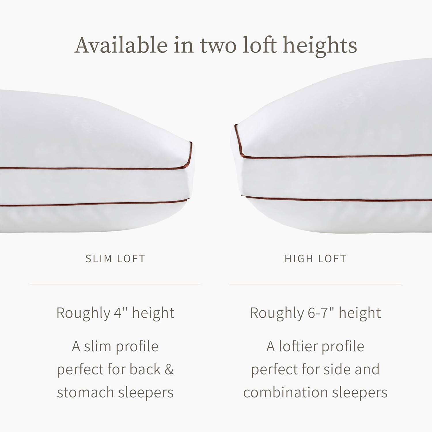 Saatva Latex Pillow - Standard Loft (4' - 5') - Hypoallergenic Pillow with Shredded Latex Core - Breathable - Machine Washable Organic Cotton Cover - Queen (28'x18') 1 Pack