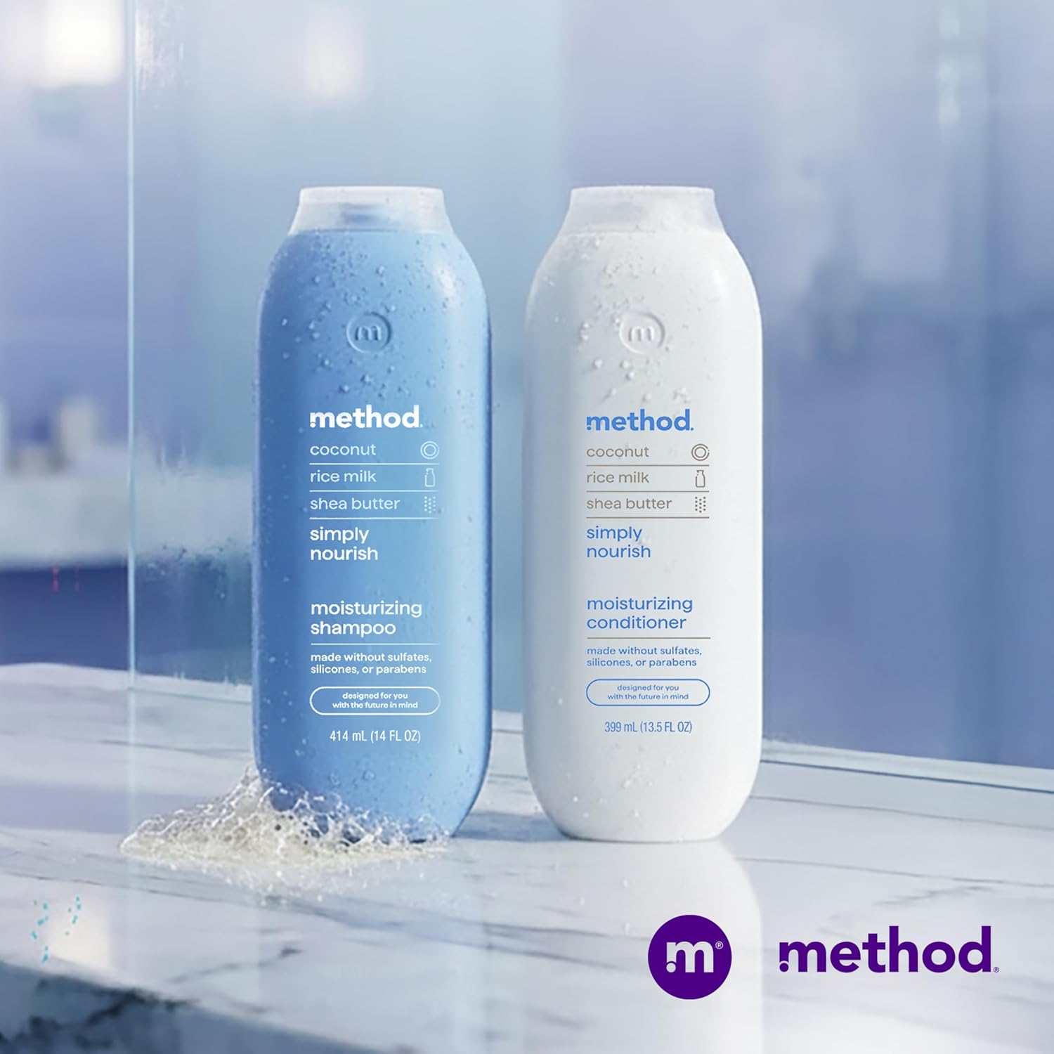 Method Moisturizing Shampoo, Simply Nourish - Hydrates and Revives Dry Hair, Safe for Color-Treated Hair – Sulfate Free and Cruelty Free - 14 oz (Pack of 12)
