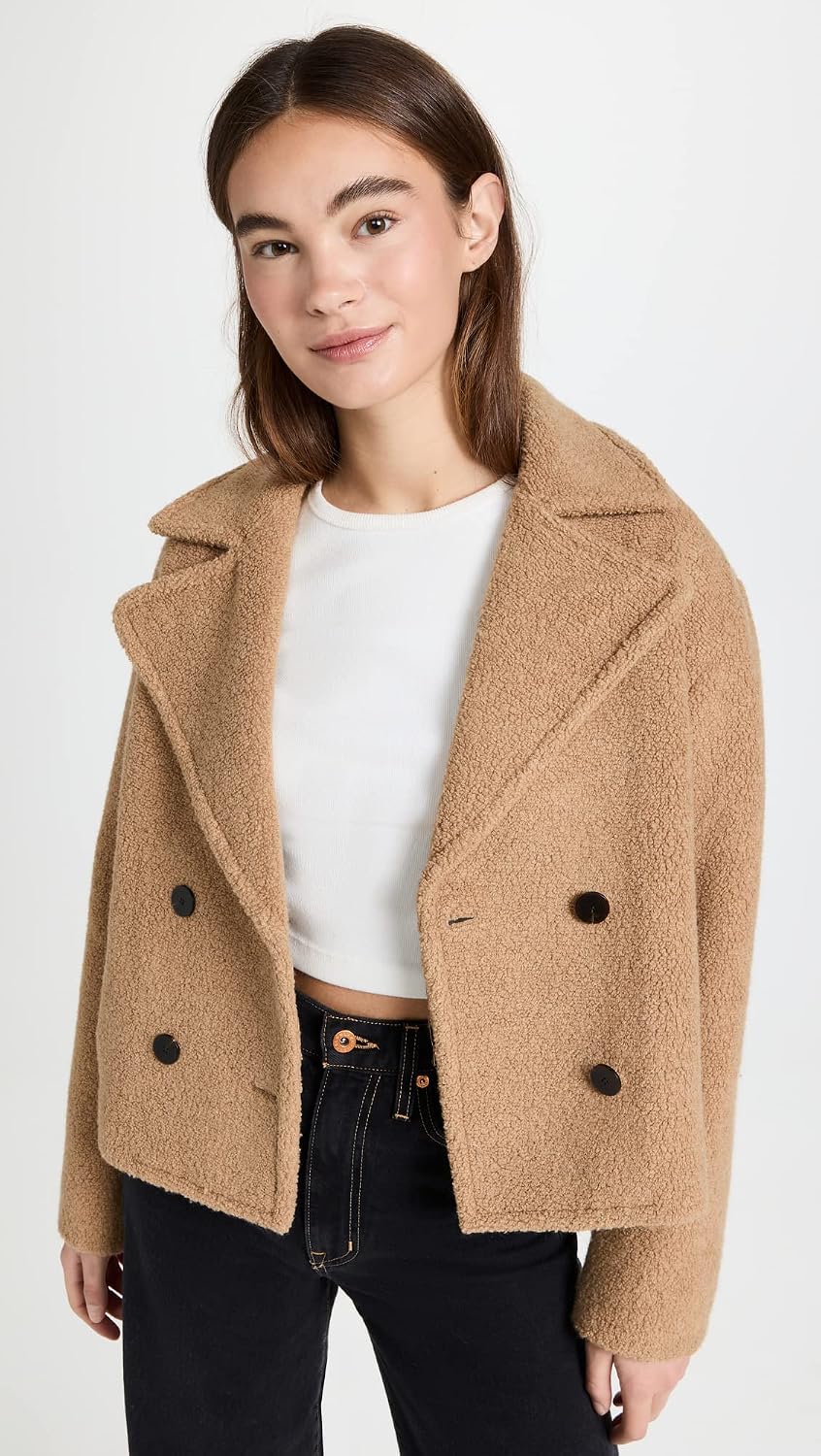 Theory Women's Faux Fur Peacoat