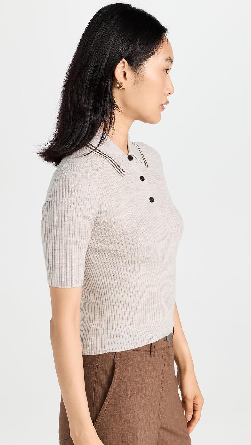 Theory Women's Tipped Rib Polo Top