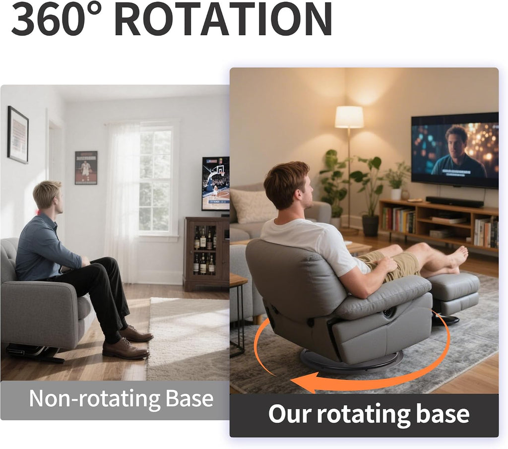 24 inch Swivel Base for Recliner Chair with 27.5 inch Pad, Couch Chair Replacement Parts 360 Degree Ball Bearing Rotating Ring Plate Kit Set of 2