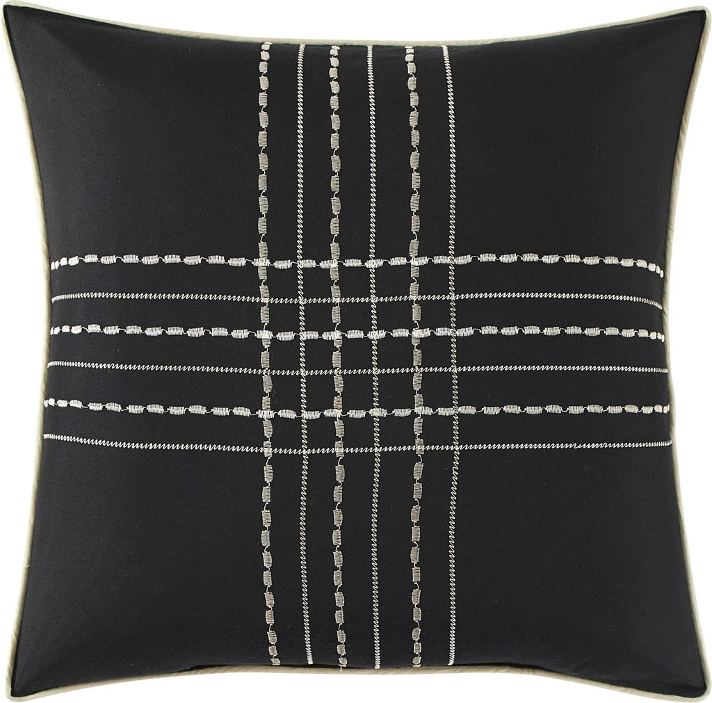 Startford Park Striped California King Comforter Set, 7 Piece,Black & Gold, Jacquard & Clip Geometric All Season Premium Bedding Set, Bedskirt, Pillows & Shams