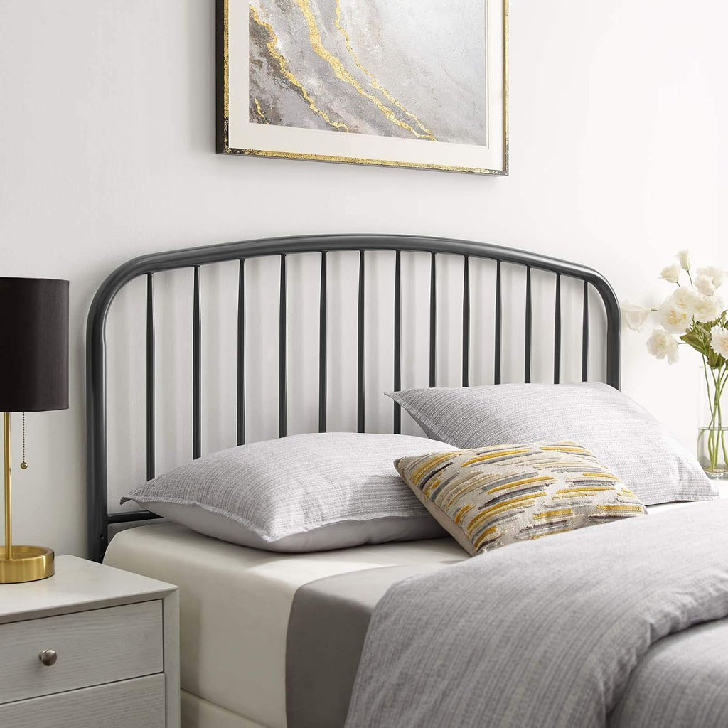 Modway MOD-6150-GRY Nova Queen Metal Headboard, Gray