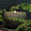 Tankana Garden Medium Water Fountain Outdoor Bubbler Water Feature Indoor with Lights & Pump and Pebbles Waterfall Fountains for Patio Deck Yard Home Decor Gray, 18 'L x 18' W x 11.5' H
