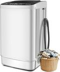 Nictemaw 20 lbs Portable Washer, 2.8 Cu.ft Fully Automatic Washing Machine with Dual Hot/Cold Inlets, 4 Wash Programs, 4 Water Levels & Drain Pump, Compact Laundry Washer for Apartment, RV, Dorm