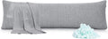 Rainmr Extra Long Body Pillow Memory Foam 180x50cm – Firm King Size Body Pillows for Adults – with Gray Cooling Cover 20 x 70 inches