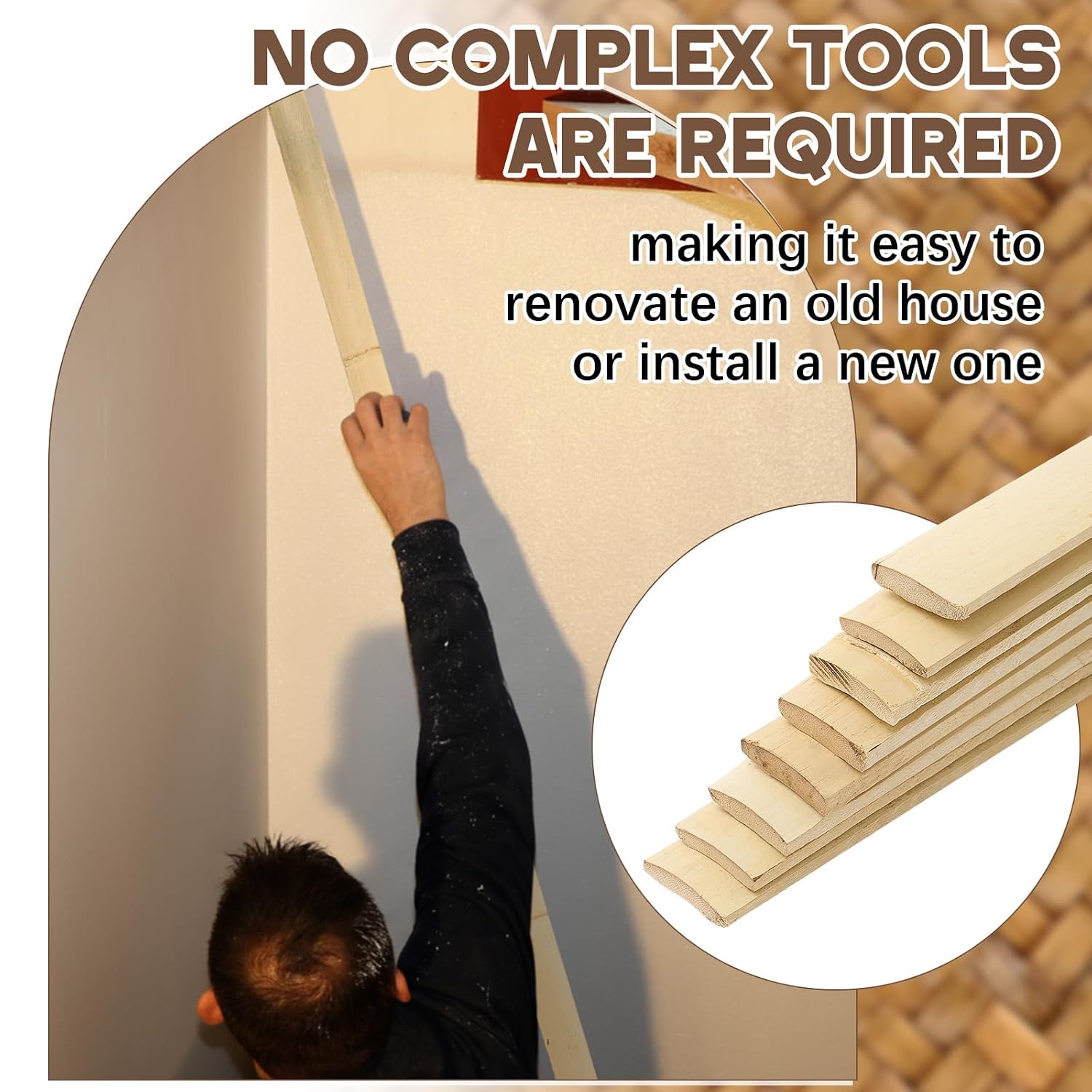 24 Pack 6ft Bamboo Slat Wall Panels, Vertical Wood Slat Accent Wall Kit for Modern Interior Decor, DIY Decorative Ceiling Panel System, Light Bamboo Finish, Easy Install