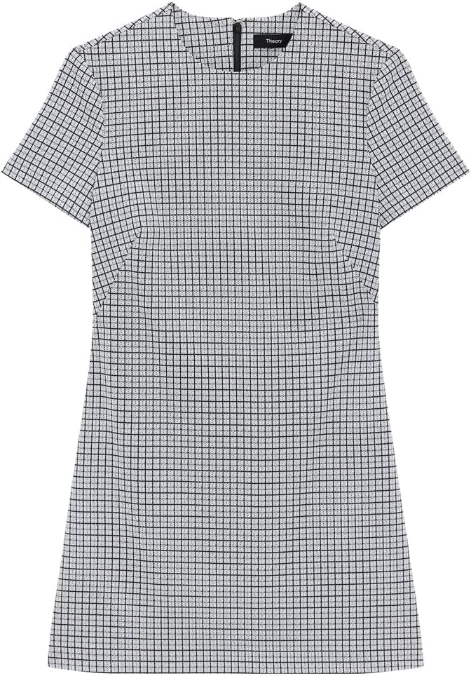 Theory Women's Grid A-line Mini Dress