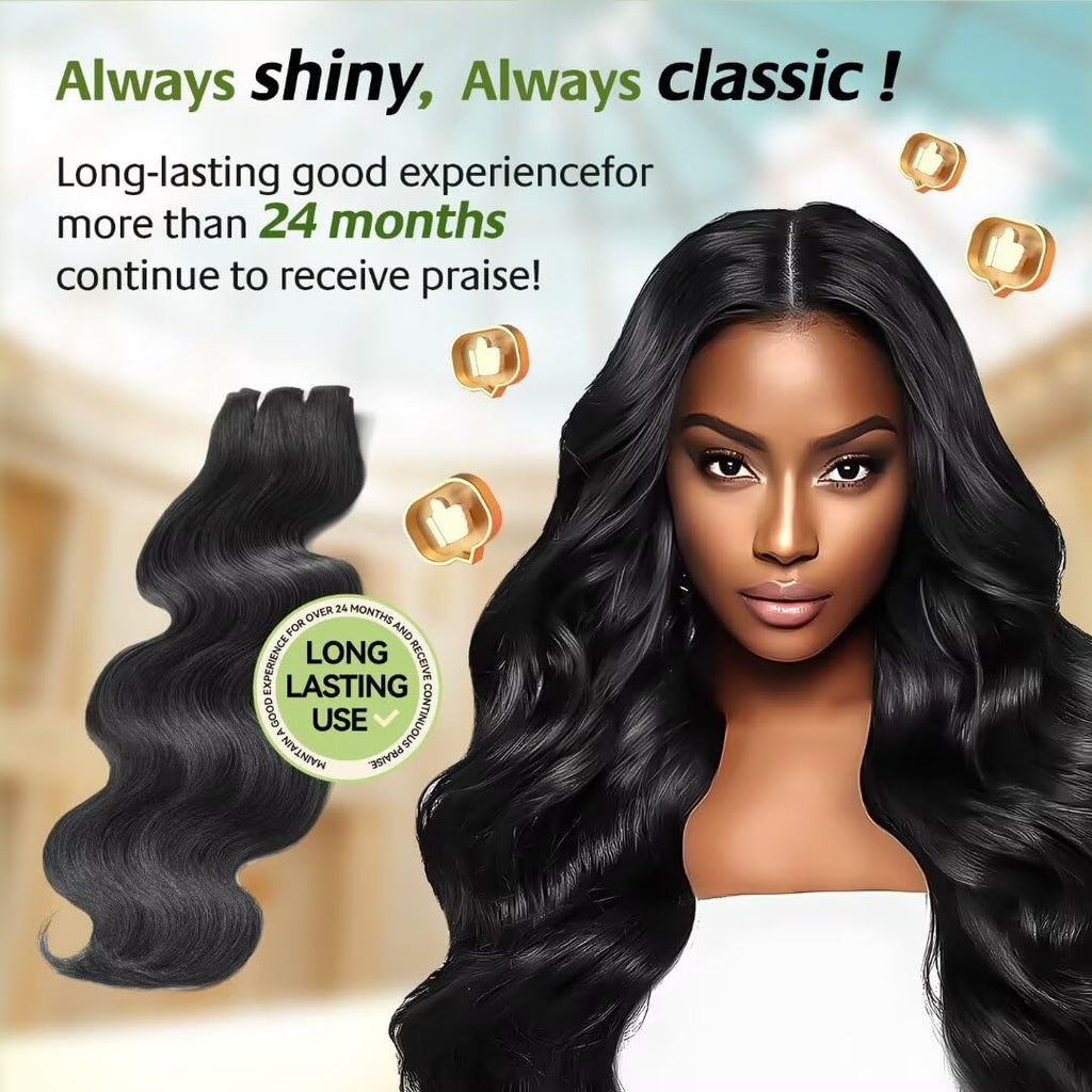 Body Wave Bundles Human Hair,100% Unprocessed Indian Raw Hair Single Bundle(6 Inch),Triple The Lifespan Over Regular Virgin Hair,No Tangle,No Shedding,Keep Soft and Silky After Multiple Washes
