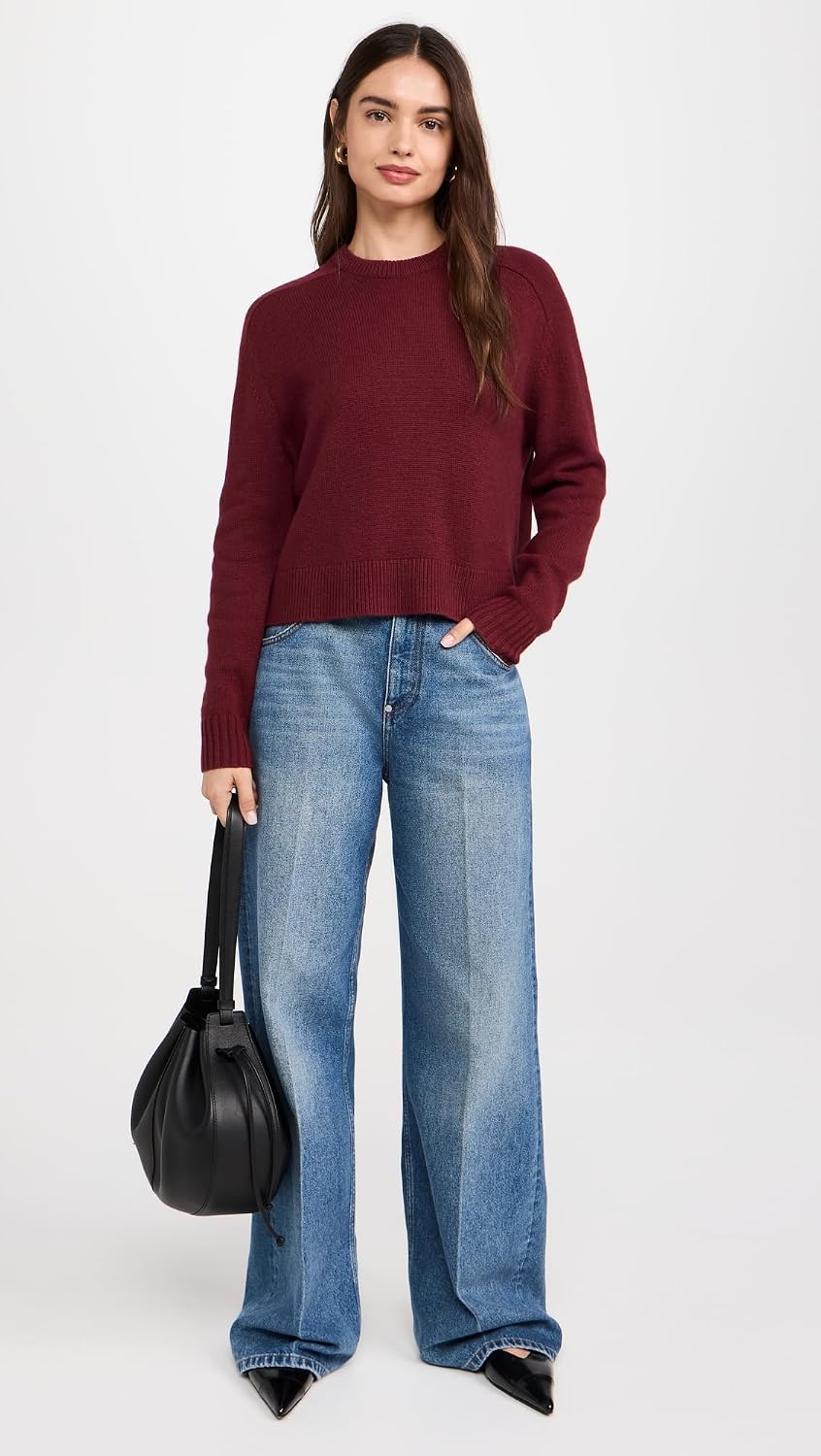 Theory Women's Cropped Cashmere Pullover Sweater