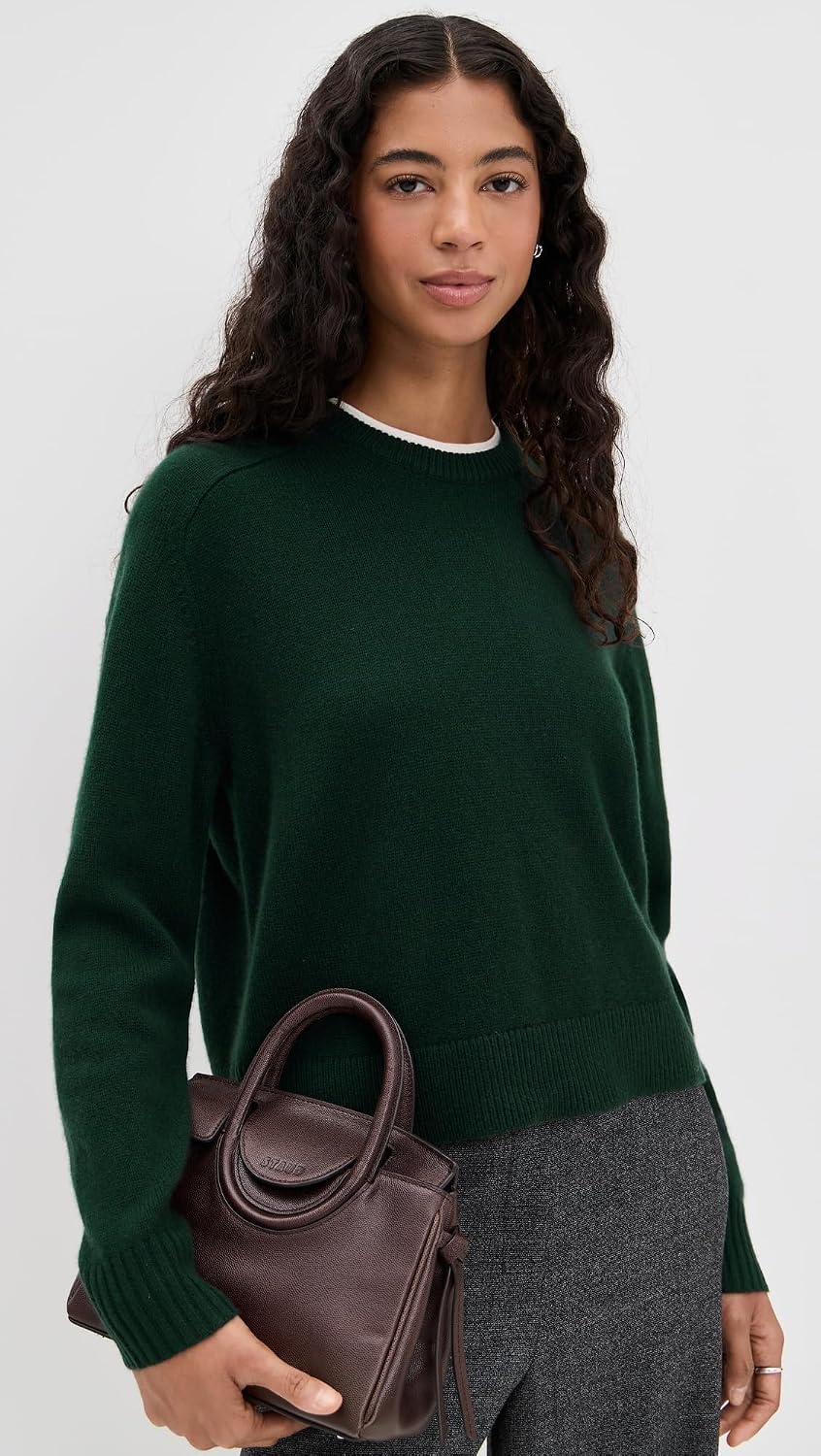 Theory Women's Cropped Crewneck Cashmere Sweater