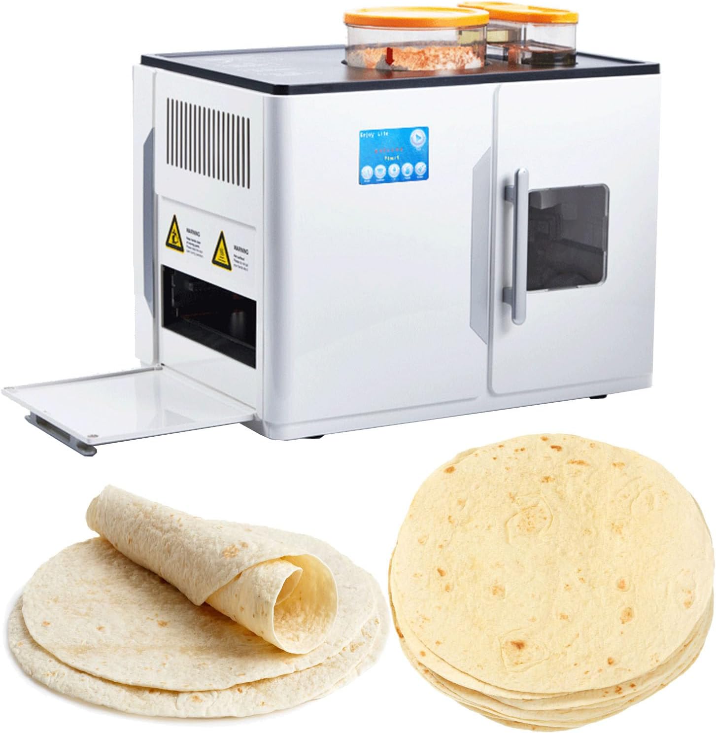Fully Automatic Roti Making Machine - Electric Flat Bread Maker for Roti, Tortillas, Pancakes - One-Click Production of 20 Pieces at a Time, 110V