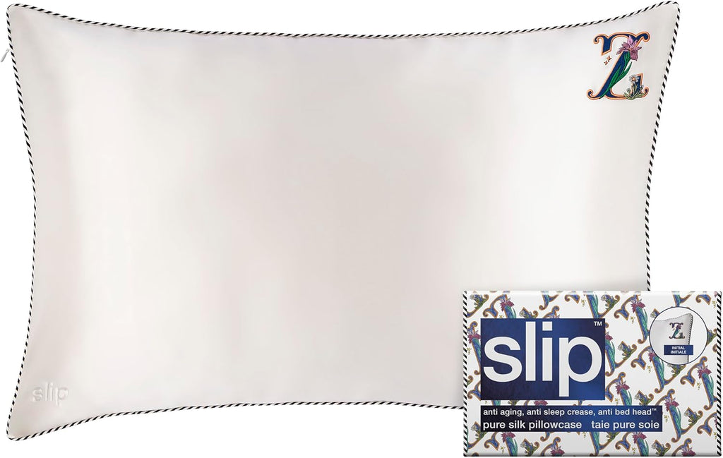 slip The Original Queen Pure Silk Pillow Case - 100% Pure 22 Momme Mulberry Silk - Queen Standard Size - Anti-Aging, Anti-BedHead, Anti-Sleep Crease, Initial Collection: Letter Z (20' x 30')
