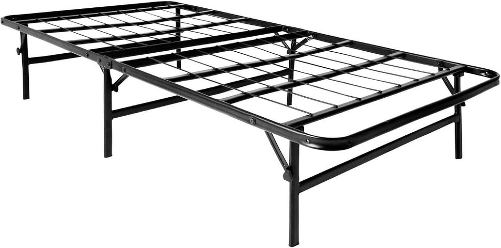 STRUCTURES Foldable Bed Base - Platform Bed Frame and Box Spring in One - Strong and Sturdy Support - Quiet Noise Free - Quick, Easy Setup - Twin