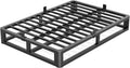 Firpeesy Upgrade Anti Bending and Round Corner Legs 10 inch Metal California King Bed Frame 3500 LBS Heavy Steel Slats Support Platform Bed Frame No Box Spring Needed Platform Noise Free Easy Assembly