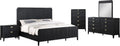 Coaster Home Furnishings Brookmead Transitional 5-Piece Bedroom Set California King Size Panel Bed Frame 60-inch Headboard Black 224711KW-S5