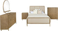 Coaster Home Furnishings Arini 5-Piece California King Bedroom Set Cream and Sand Wash 224301KWCRM-S5