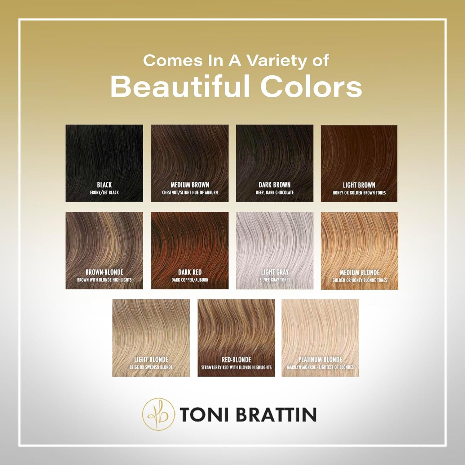 Toni Brattin Great Vibe Wig - Shoulder-Length Cut with Lightly Layered, Cascading Waves & Wispy Bangs - Heat-Friendly Fiber Looks & Feels Natural - Adjustable & Comfortable (Platinum, Plus)