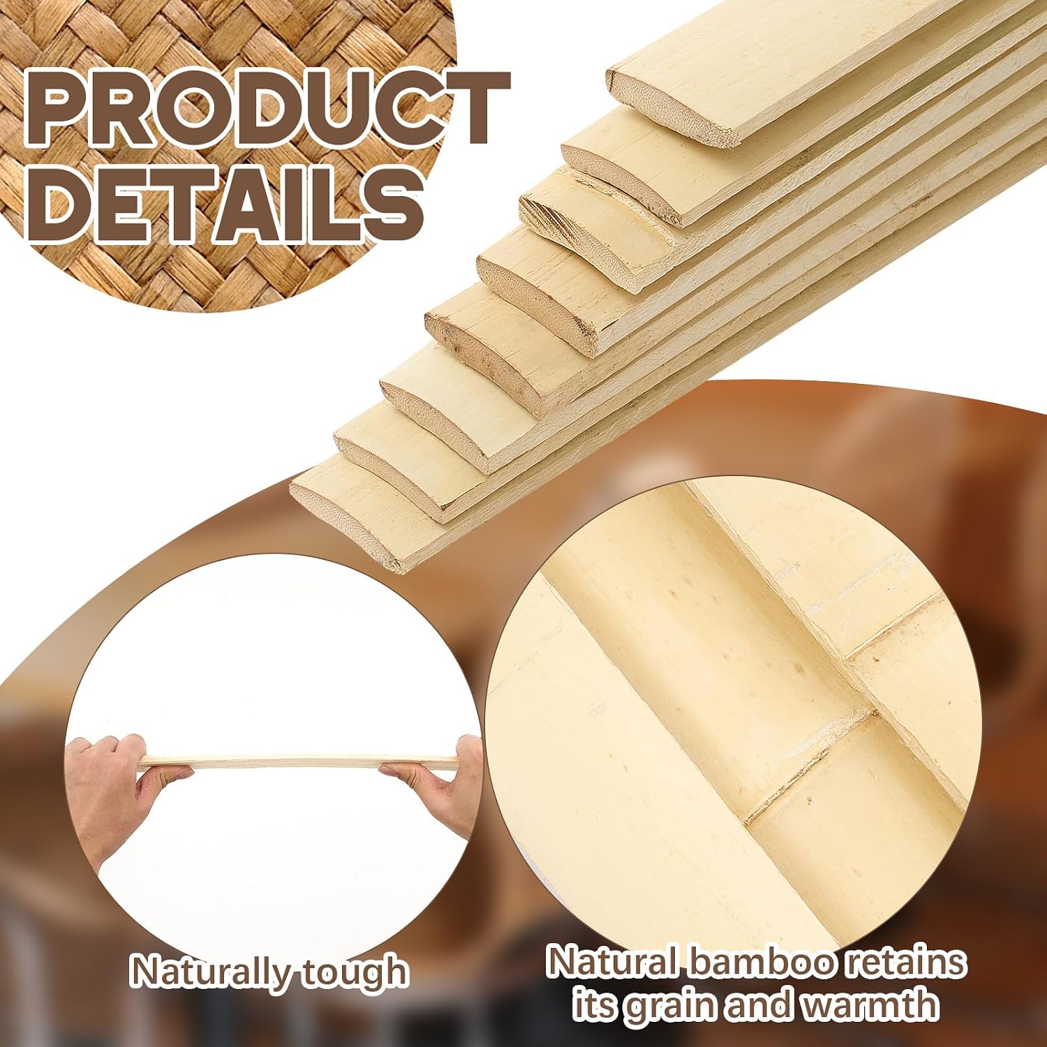 24 Pack 6ft Bamboo Slat Wall Panels, Vertical Wood Slat Accent Wall Kit for Modern Interior Decor, DIY Decorative Ceiling Panel System, Light Bamboo Finish, Easy Install