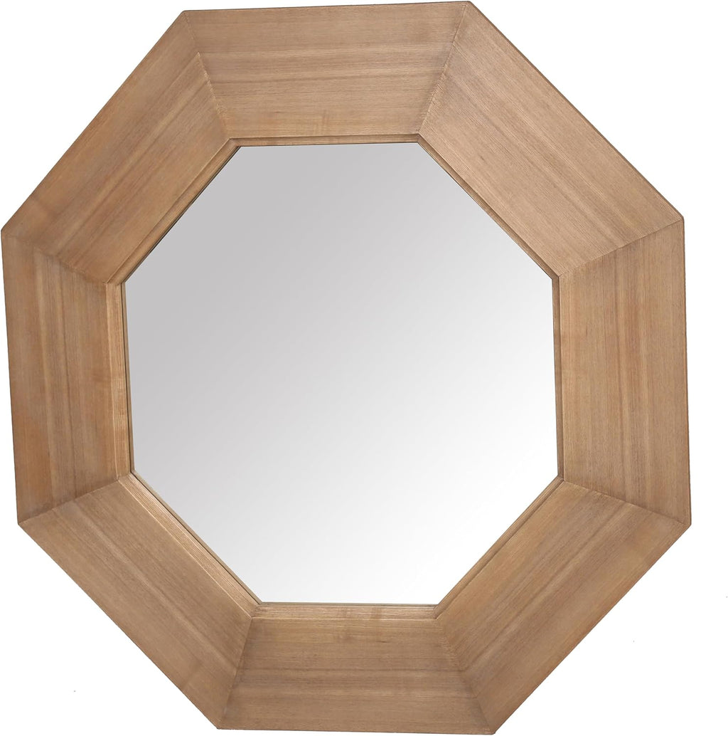 SAFAVIEH Couture Collection - Lacarlo Walnut Wood Octagon Mirror