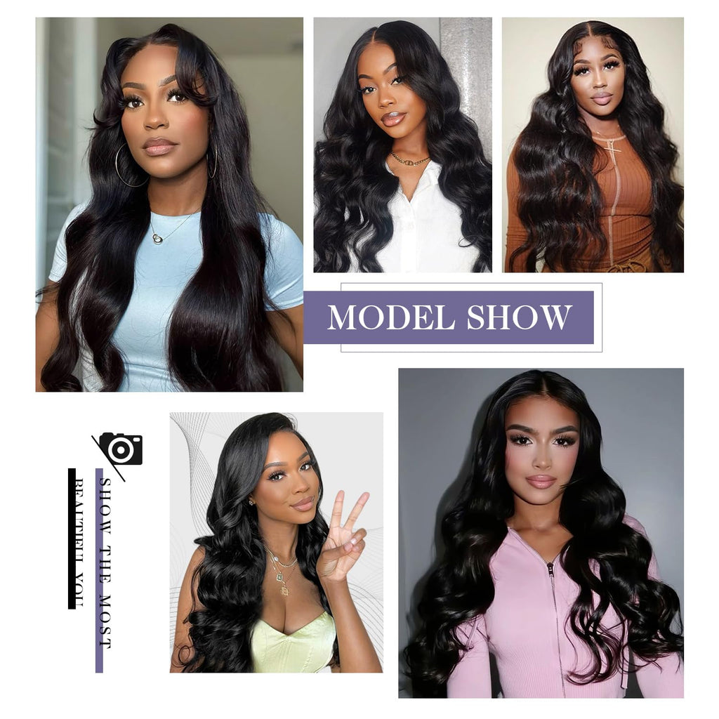 Body Wave Human Hair Bundles 12A Raw Bundles Human Hair,16 18 20 22 Inch Indian Virgin Bundles Human Hair Quick Weave, Triple Lifespan No Tangle Shedding Keep Texture Silky Soft After Multiple Washes