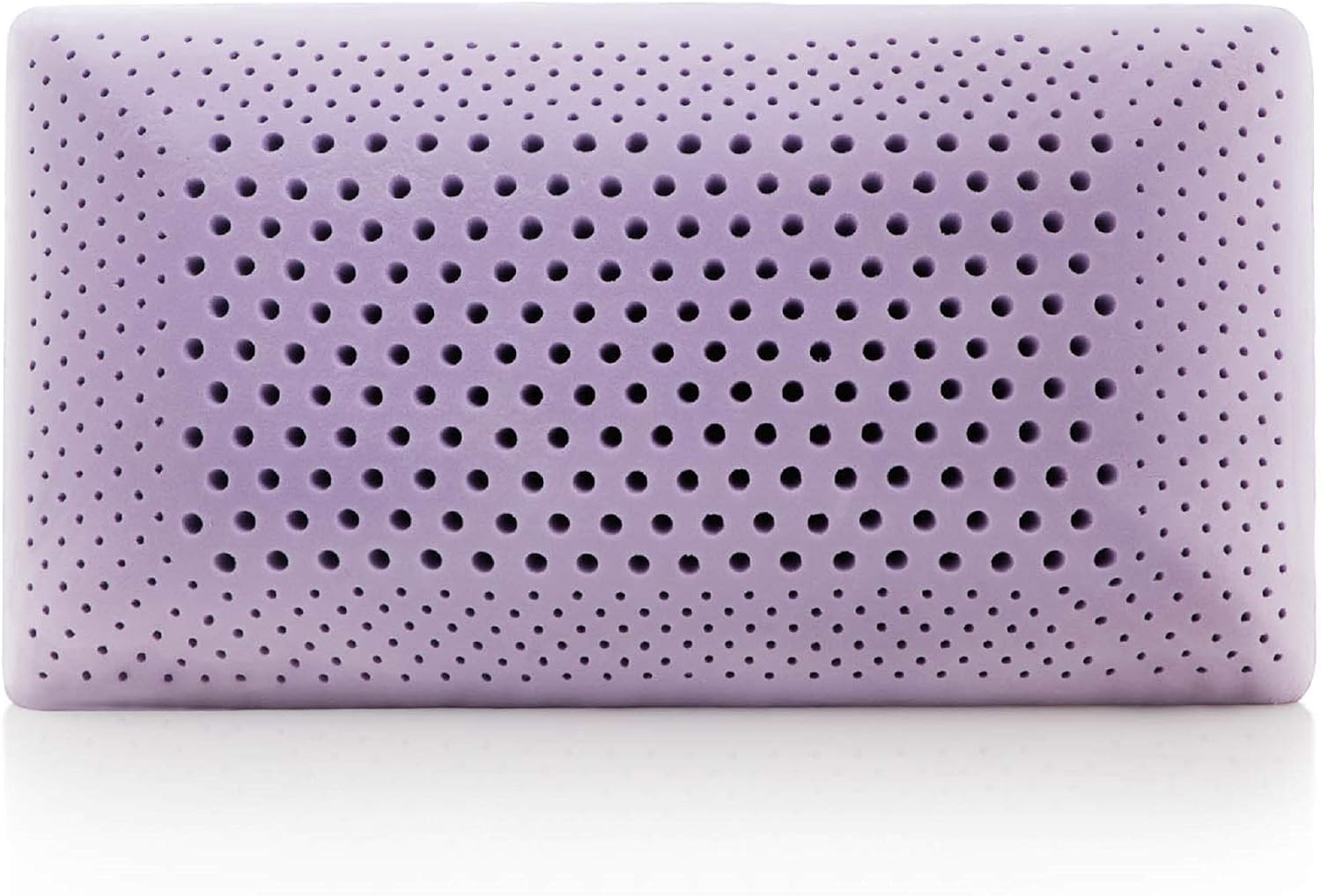 MALOUF Z Zoned Dough Memory Foam Infused with Real Natural Lavender Oil Aromatherapy Pillow Spray Included-Queen, purple