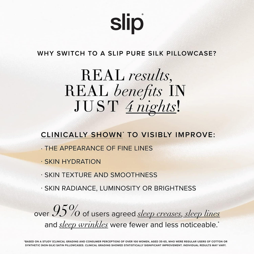 slip King Pure Silk Pillow Case - 100% Pure 22 Momme Mulberry Silk- King Size Standard Pillow Case - Anti-BedHead, Anti-Sleep Crease, Navy (20' x 36')